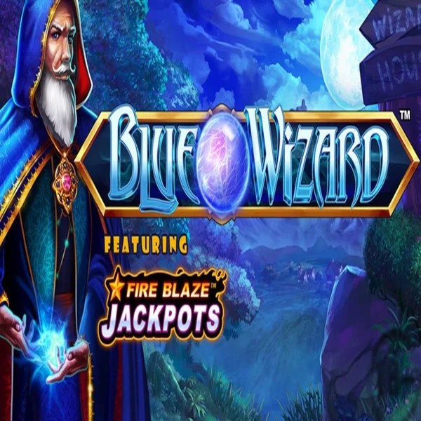 Blue Wizard Fire Blaze Jackpots online slot from Rarestone Gaming – play at vegasinocasino1.com