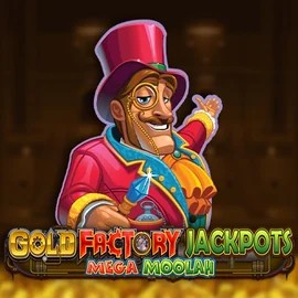 Gold Factory Jackpots Mega Moolah game by Aurum Signature Studios – logo hosted on Vegasino Casino