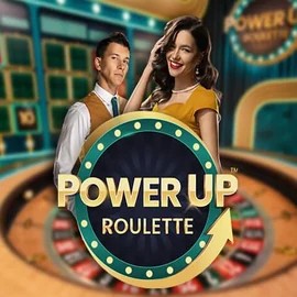 Live Casino logo of PowerUP Roulette from Pragmatic Play at Vegasino Casino