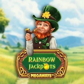 Jackpots logo of Rainbow Jackpots Megaways from Red Tiger Gaming at Vegasino Casino